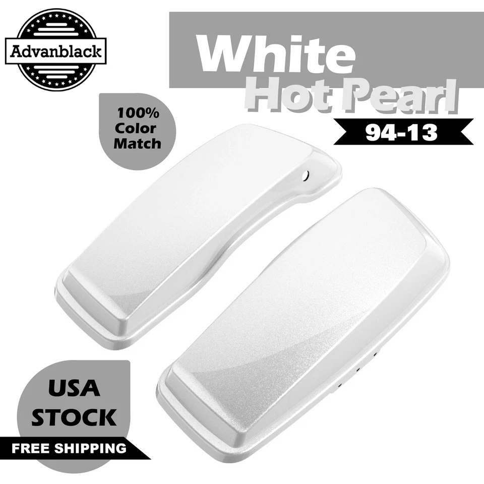 Capa de alforje Advanblack branca pérola quente para Harley Davidson Touring 94-13 - Imagem 1 de 4