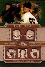 Topps 2010 Sterling Career Chronicles Relics Five 10 Ccr53 Tim Lincecum06/10
