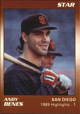 1990 (PADRES) Star Benes #6 Andy Benes/1989 Highlights - 1