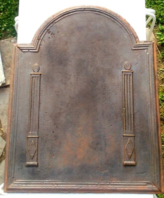 PLAQUE DE CHEMINEE ANCIENNE XIXème EMPIRE ou NAPOLEON III 55xh70  Colonnes  - Photo 1/4