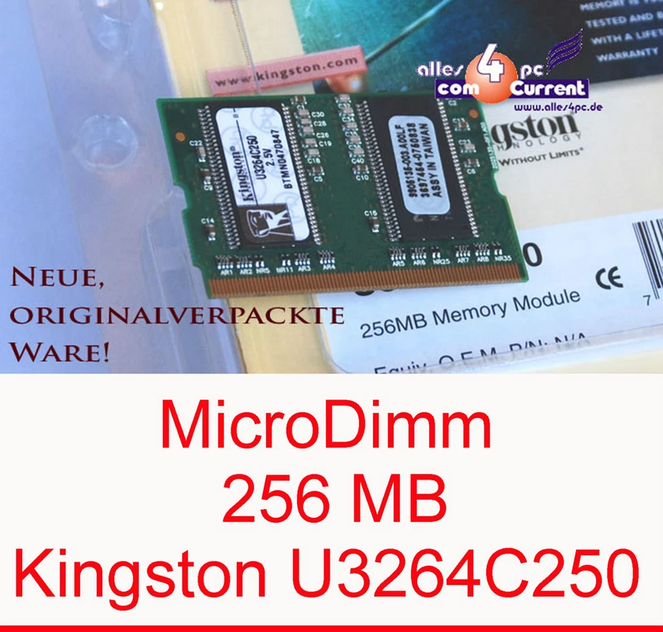 256MB Mini DIMM Asus M5200N S5200 S5N S300 RAM Memory Panasonic T2 Sony Notebook - Image 1 of 1