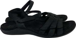 Abeo Women’s Black Suede Breezy Ankle Strap Open Toe Sandals - 9 Neutral - Picture 1 of 8
