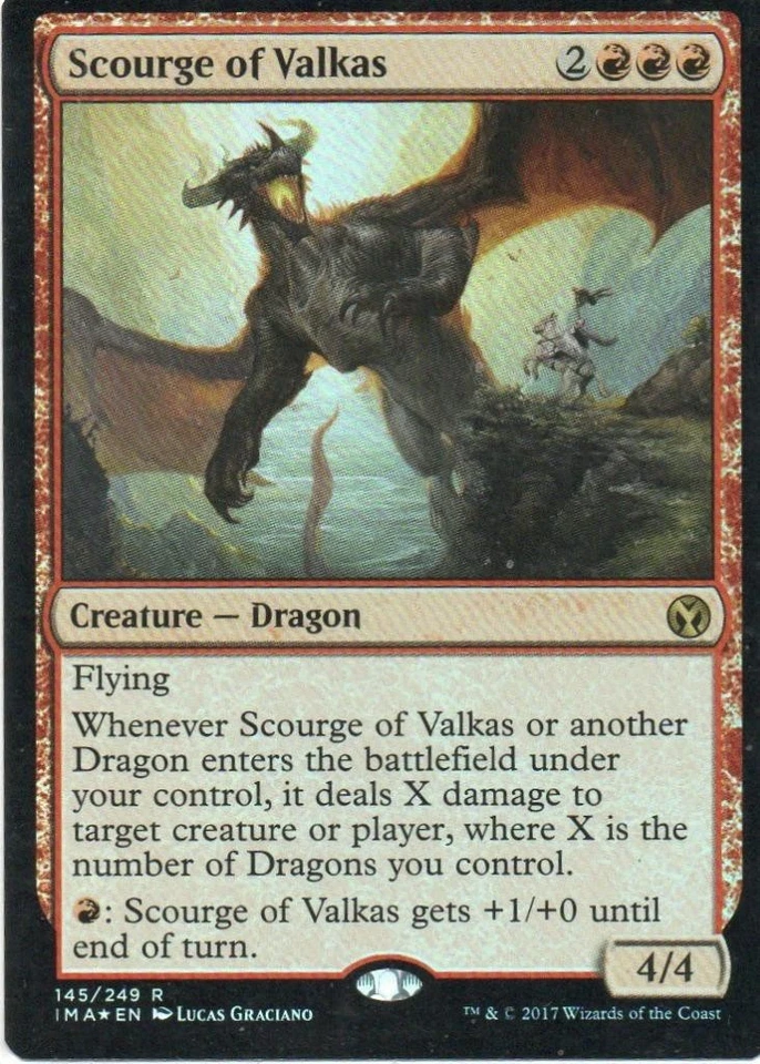 MTG: Iconic Masters: Foil Scourge of Valkas: Lightly Played Condition - Image 1 of 1