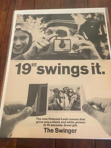 Vintage 1967 Polaroid Land Camera Snow Skiing Theme ad - Picture 1 of 1