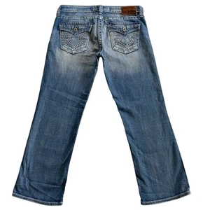 BIG STAR RIKKI Low Rise Fit Light Wash Y2K Crop Jeans Women’s Size 31 - Picture 1 of 14
