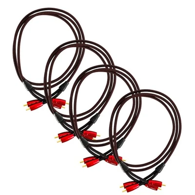 AudioQuest Golden Gate RCA Cable; 2m Stereo Interconnect; Lot of 4 (Unused) - Image 1 of 3