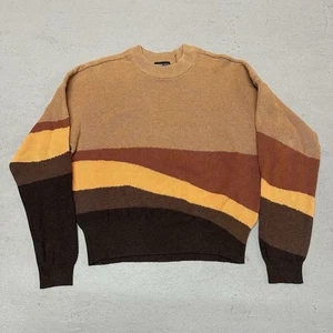 Maglione donna Prana Desert Road maglia spalle scoperte colorblock casual cotone S - Foto 1 di 15