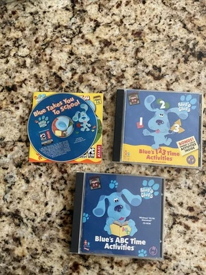3x Blues Clues CD-Rom lot ABC 123 Time ABC Time , Takes You Back To School - Image 1 of 4