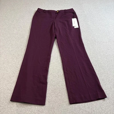 Pantalones de vestir acampanados Calvin Klein para mujer 6 pequeños púrpura calce moderno pantalones oficina Foto 1 de 4