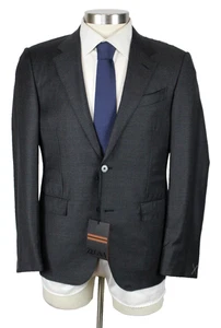 Zegna Suit Jacket 38 S (48 EU) Mens Grey Stripe Trofeo Wool Coat Italy NWT - Picture 1 of 10