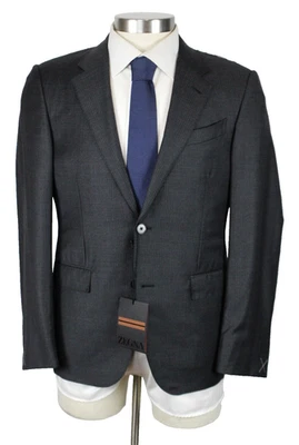 Zegna Suit Jacket 38 S (48 EU) Mens Grey Stripe Trofeo Wool Coat Italy NWT - Image 1 of 4