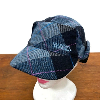 Mountain Hardwear Para Mujer Franela Azul Rosa Cuadros Cadete Gorra Polar Oreja Solapa Sombrero Foto 1 de 4