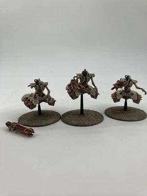 Warhammer 40k- Games Workshop Necrons Lokhust Destroyer Lot of 3 Painted - Image 1 of 4