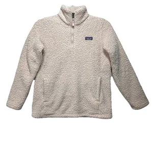 Patagonia Los Gatos 1/4 Zip Fleece Pullover Jacket Girls Size M 10 Light Pink - Picture 1 of 11