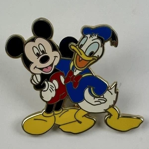 Disney Parks Official Enamel Trading Pin Mickey Mouse & Donald Duck Lapel w/Back - Picture 1 of 3