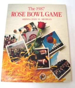 1987 ROSE BOWL SPIEL Programm Michigan Wolverines vs Arizona State Sun Devils - Bild 1 von 2