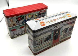 Lot of 2 Vintage COCA-COLA THE ROADSIDE DINER 1997 & 2000 Collectible Tins - Picture 1 of 24