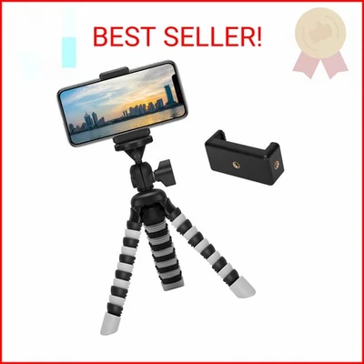 ZTON Mini Cell Phone Flexible Tripod Holder, Adjustable Mobile Phone Mount, Univ - Image 1 of 2