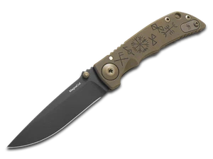 Spartan Blades Harsey 3,25 Runes Bronze Titanium Black CPM MagnaCut Taschenmesser - Bild 1 von 2