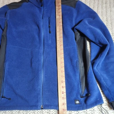 Jaqueta esportiva Eastern Mountain masculina grande azul lã zíper completo manga longa - Imagem 1 de 4