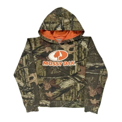 Moletom com capuz camuflado Mossy Oak idade 4-6 - Camuflagem pequena mistura de algodão - Imagem 1 de 4