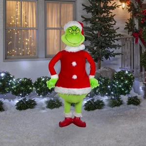 60cm Plüsch Grinch Weihnachten Deko Figur Xmas Plüschtier Kuscheltier für Kinder - Bild 1 von 11
