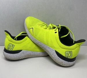 Zapatos de golf Footjoy FJ Flex XP sin clavos negros verdes para hombre talla 12 brillo cítrico - Imagen 1 de 21