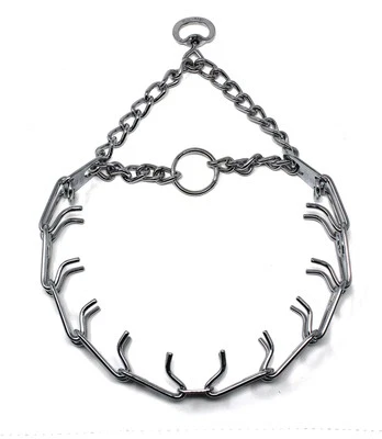 Collar de perro con punta de acero cromado de 25 pulgadas para perros grandes extra grandes Foto 1 de 4