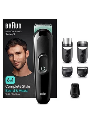 Braun All-In-One Trimmer Style 6-in1 Kit Series 3 - Beard/Hair Trimmer - NEW