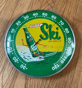 DRINK SKI SODA 12" THERMOMETER - WORKS GREAT - REPRODUCTION - Picture 1 of 2