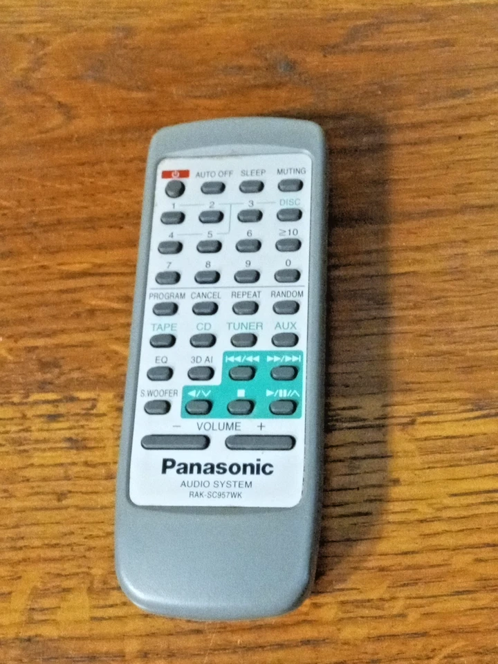 Official Panasonic Remote controller Model # RAK-SC957WK for  SA-AK23     #i6 - Image 1 of 1
