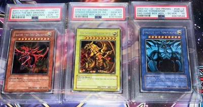 PSA 10 YU-GI-OH!  Slifer GBI-001, Obelisk GBI-002, Ra GBI-003 Promo Set Yugioh - Image 1 of 4