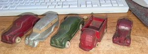 1930er Original Auburn Rubber Co. Spielzeugautos 5 Stück Länge 4-5 Zoll - Bild 1 von 11