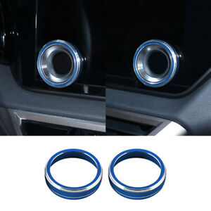 For Lexus RX350h 500h 2023-2024 Blue Aluminum Central Console AC Knob Cover Trim
