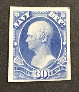 US 1873-75 Sc#O42TC4e 15c Navy Department Official Trial Color Proof - Picture 1 of 2