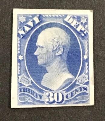 US 1873-75  Sc#O42TC4e 15c Navy Department Official Trial Color Proof - Image 1 of 2
