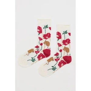 Seasalt Women's Bamboo Arty Socks - Gathered Grasses Chalk - UK 4-7 - BNWT - Picture 1 of 1