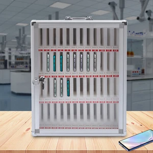 Armoire de rangement murale pour téléphone portable 48 emplacements tableau de poche pour écoles - Photo 1 sur 12
