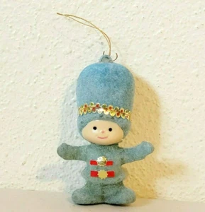 Vintage Blue Soldier Felt Ornament 3.5" - Picture 1 of 4