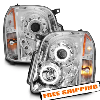 Anzo Chrome CCFL Halo Projector Headlights with Parking LEDs for 07-14 GMC Yukon Foto 1 de 4