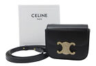 Celine Mini Claude Crystal Triomphe Shoulder Bag Crossbody Pouch Pochette 10L653