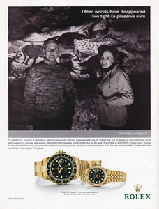 ROLEX GMT-Master Dr Sylvia Earle ¡Anuncio impreso original 2001!! - Imagen 1 de 1