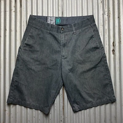 Volcom Freak Out Bermuda Shorts Mens 30 gray walking chino cotton poly - Image 1 of 4