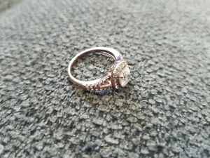 Vintage 925 Wedding Promise Ring 14k Rose Gold GP Several Stones. 1/1 on Ebay. - Picture 1 of 7