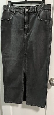 Isabel Marant Womens Front Slit High Rise Dark Wash Denim Maxi Skirt 38 - Image 1 of 4