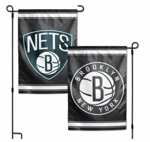 Brooklyn Nets 2 Sided Garden Flag 12" x 18" Double Sided Banner Yard or Mancave? - Picture 1 of 1