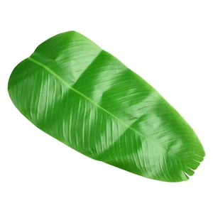 Tischdekoration in Bananenblatt Optik für hawaiianische Partys Grün 375 x 19cm - Bild 1 von 24