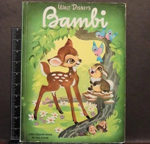 Gran libro dorado de Walt Disney's Bambi en variación a todo color 1949 sin declarar primera edición - Imagen 1 de 12