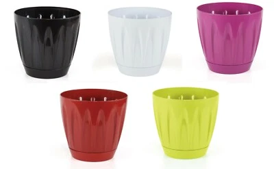 JOLIE MAX Plant Pot with Drainage. Indoor / Outdoor Plnters. Plastic Colour Flowerpots.