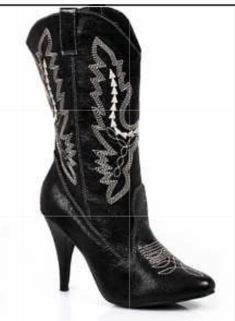 Ellie Shoes Women's Stiletto Over The Knee Boots - Black High Heel Thigh High Boots - View #3